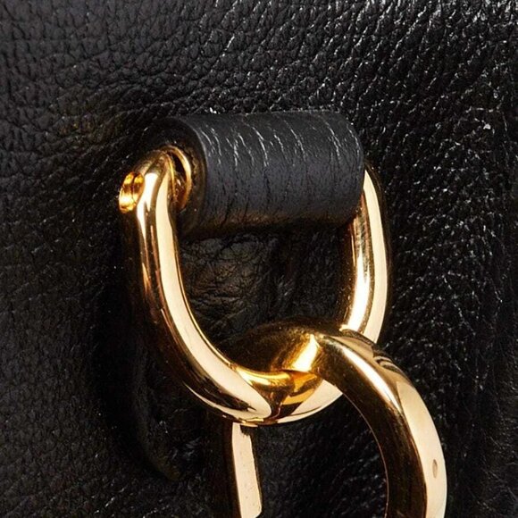 Gucci Black Pebbled Leather Small Logo Tote Bag - Picture 9 of 12